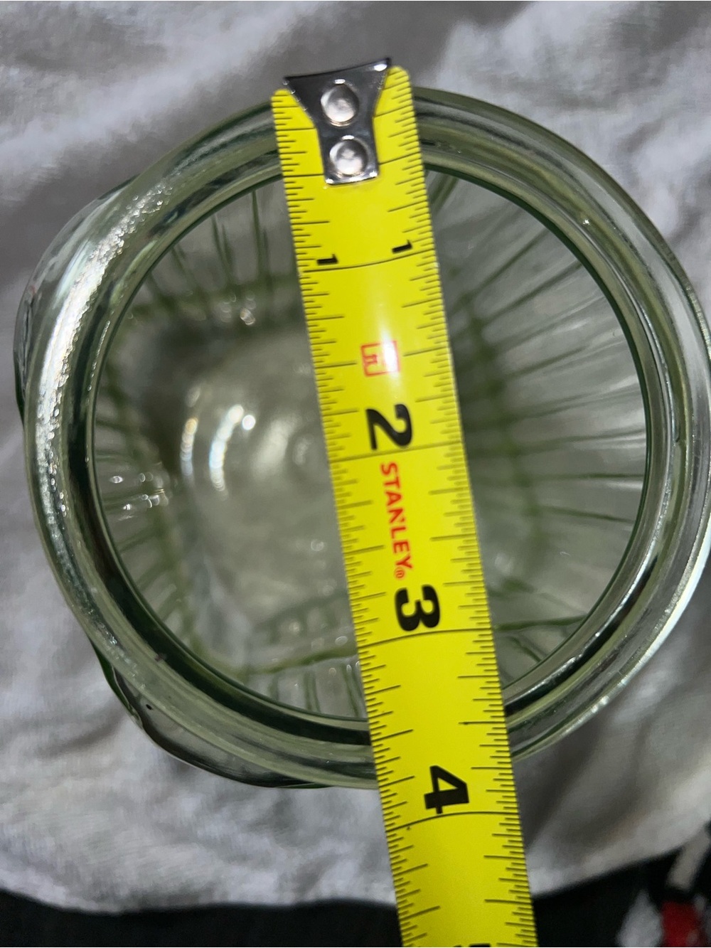 Depression Uranium GLASS Ribbed JAR - Picture 6 of 7